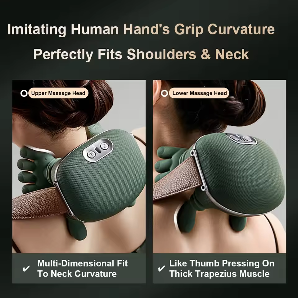 Masajeador de Cuello con Calor Terapéutico - Alivio Cervical Profesional